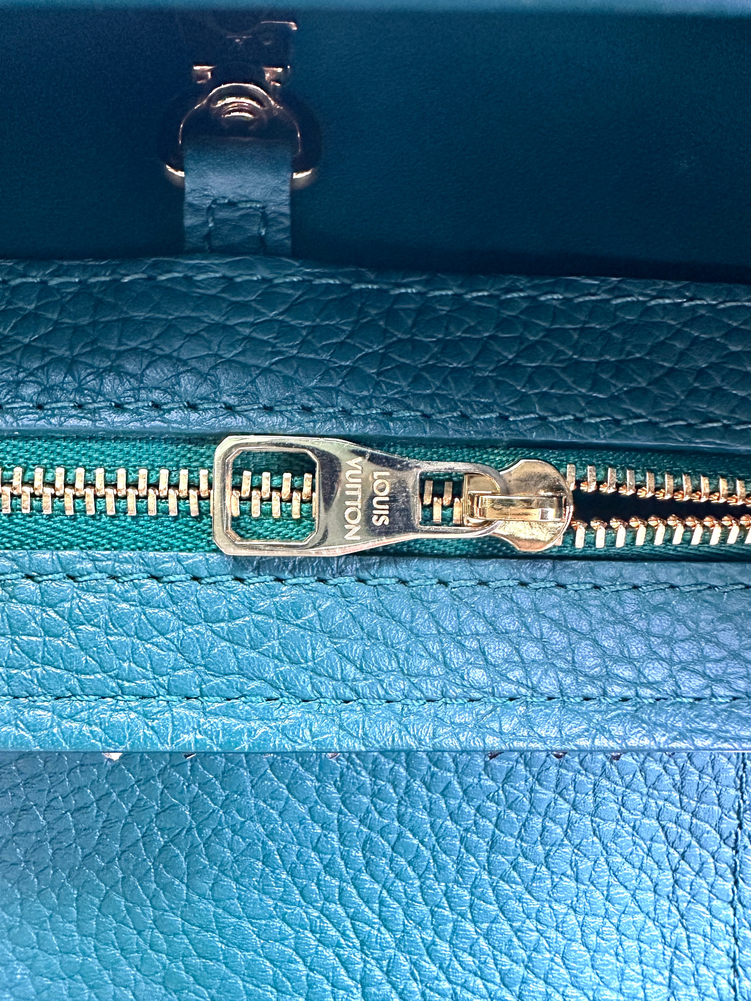 Louis Vuitton Capucines BB Emerald Green Leather Python GHW