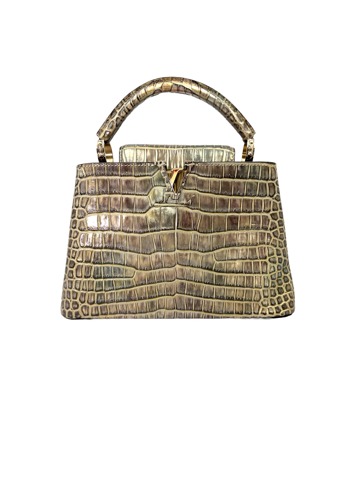 Louis Vuitton Capucines Mini Iridescent Metallic Crocodile GHW