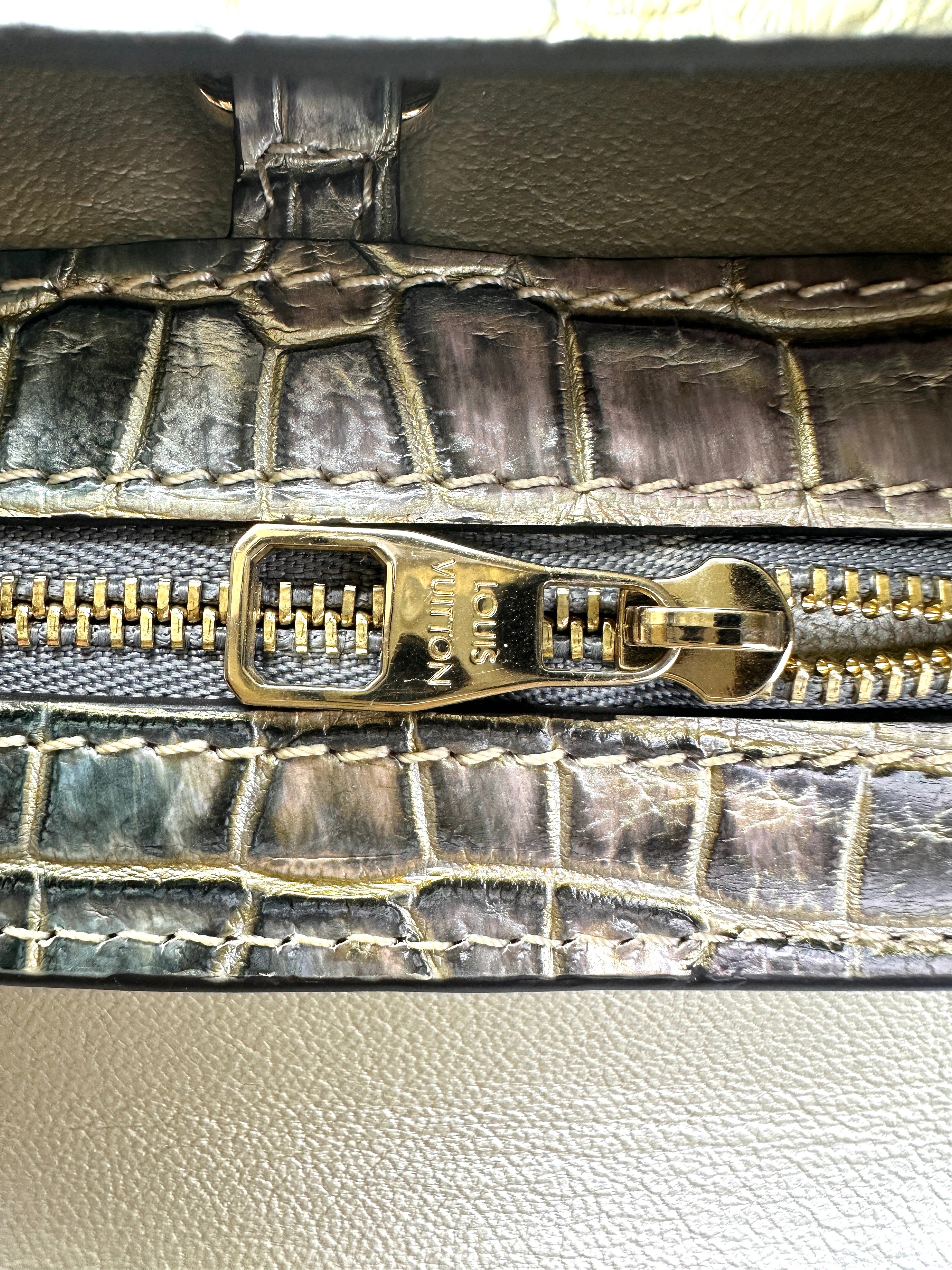Louis Vuitton Capucines Mini Iridescent Metallic Crocodile GHW