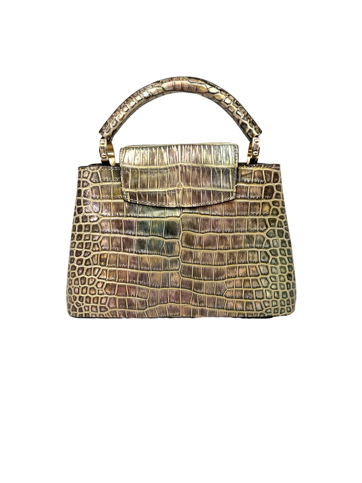 Louis Vuitton Capucines Mini Iridescent Metallic Crocodile GHW