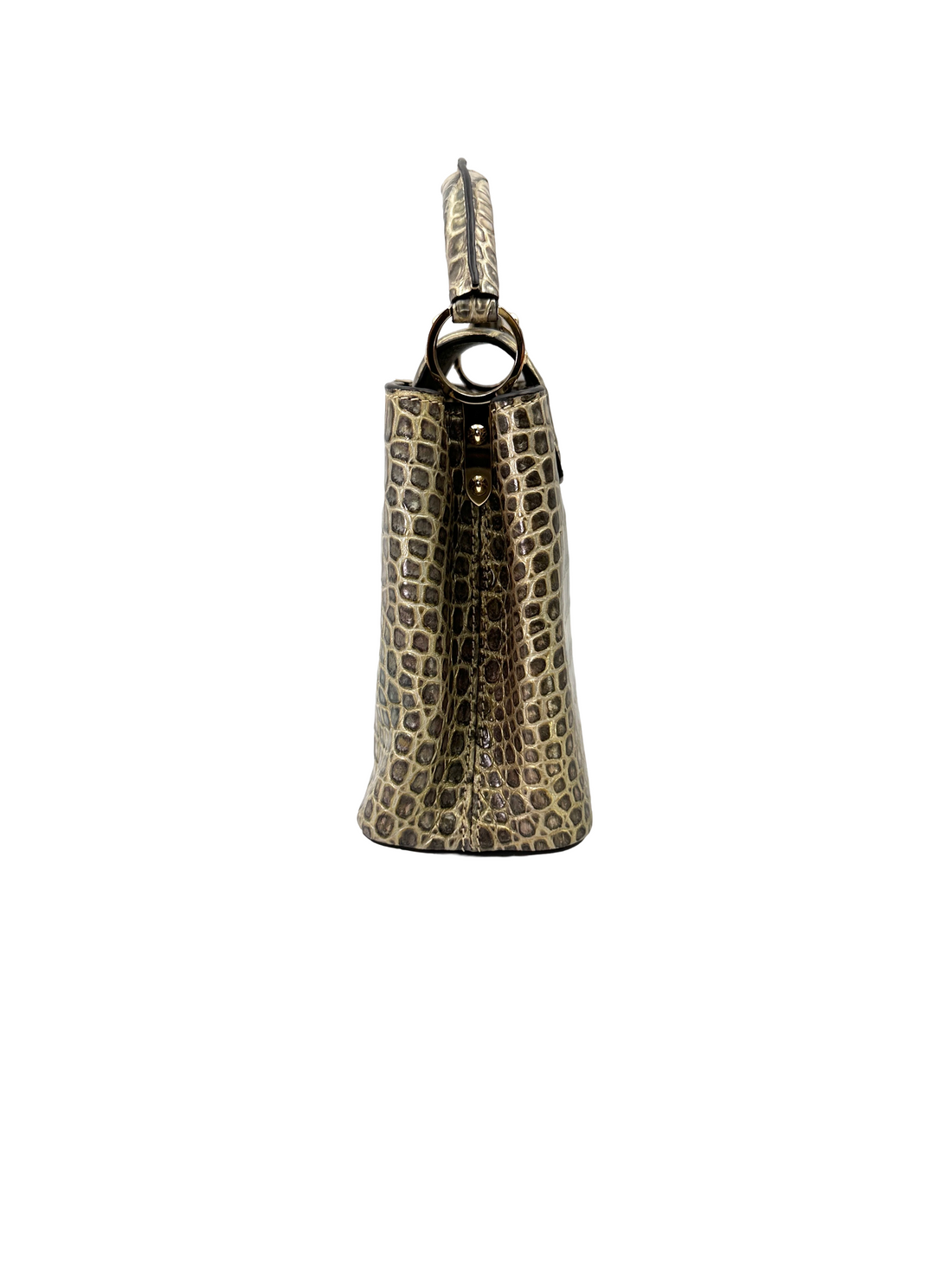 Louis Vuitton Capucines Mini Iridescent Metallic Crocodile GHW