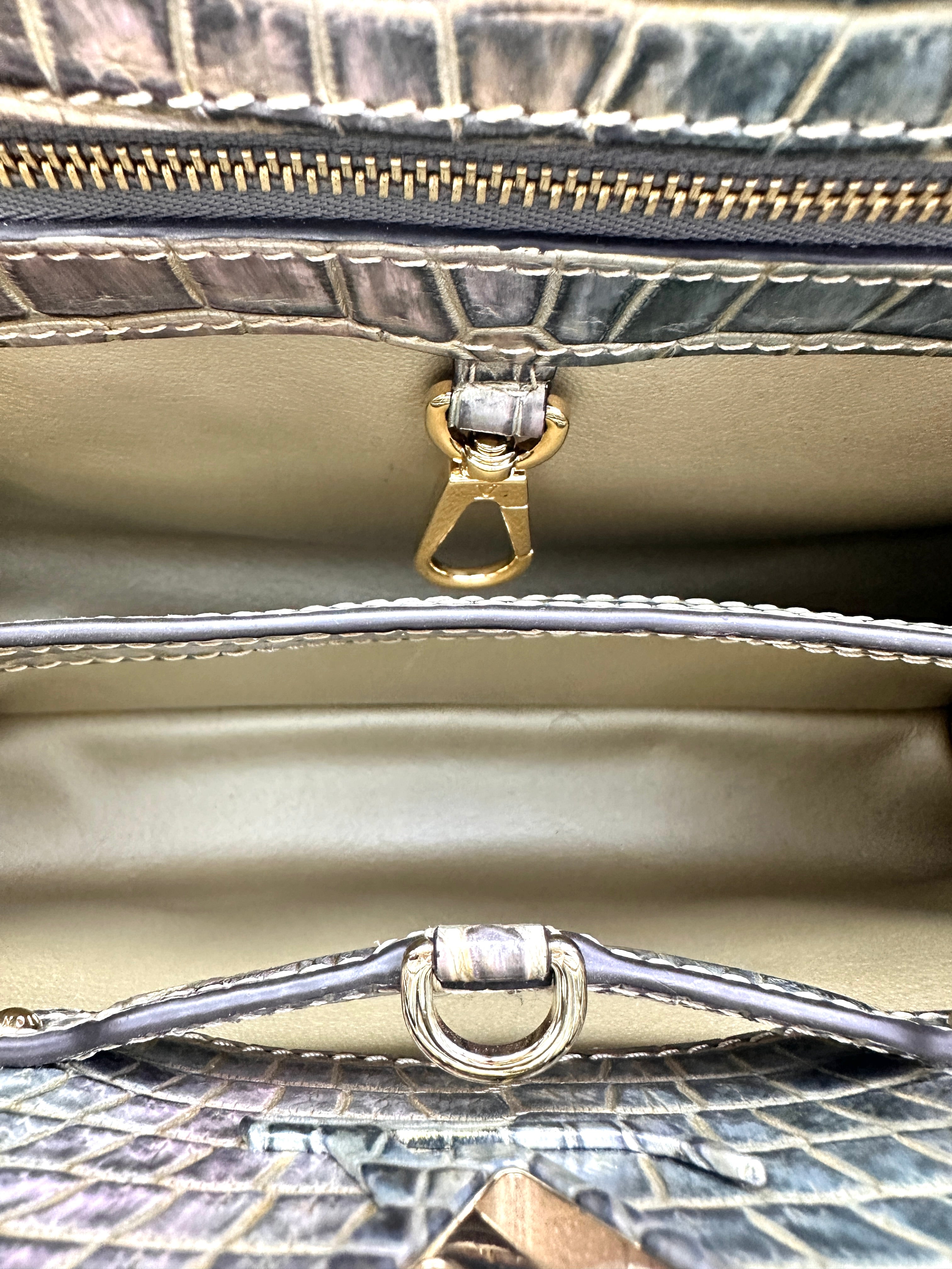 Louis Vuitton Capucines Mini Iridescent Metallic Crocodile GHW