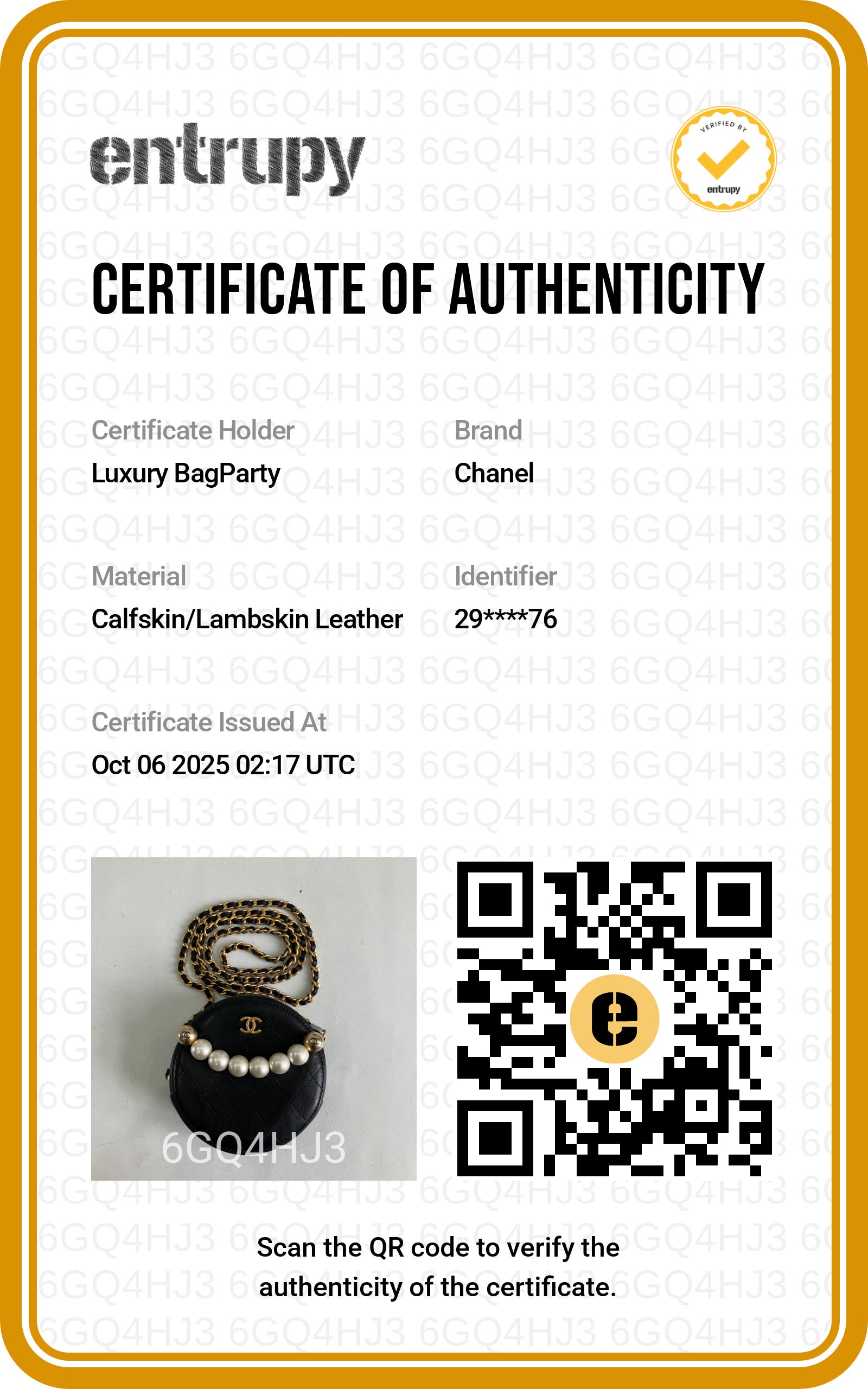 Chanel Pearl Mini Round Bag