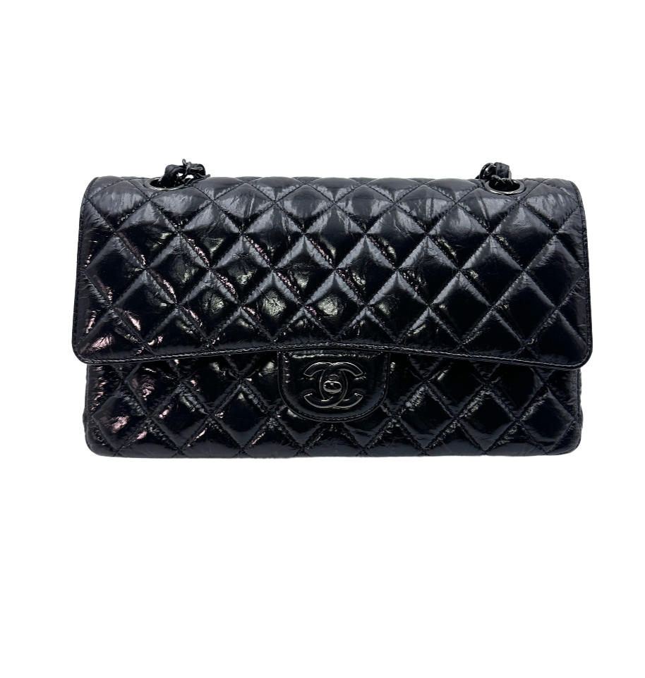 Chanel Classic Flap Black Quilted Calfskin Chain Shoulder Bag