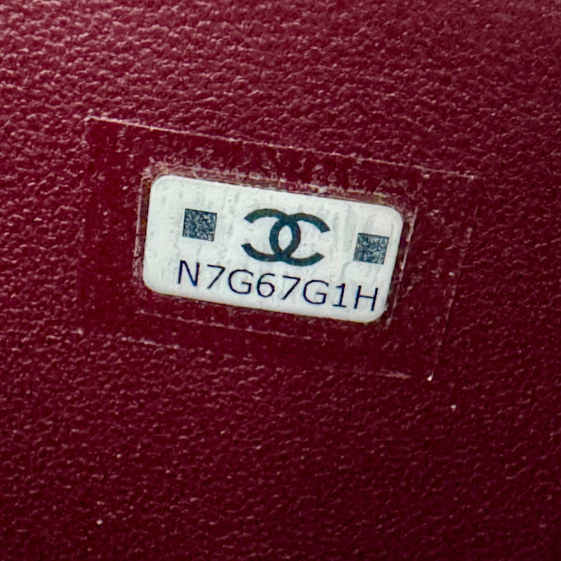 Chanel Timeless Classic Barrel Bag with Chain Burgundy Croc-Embossed Calfskin GHW