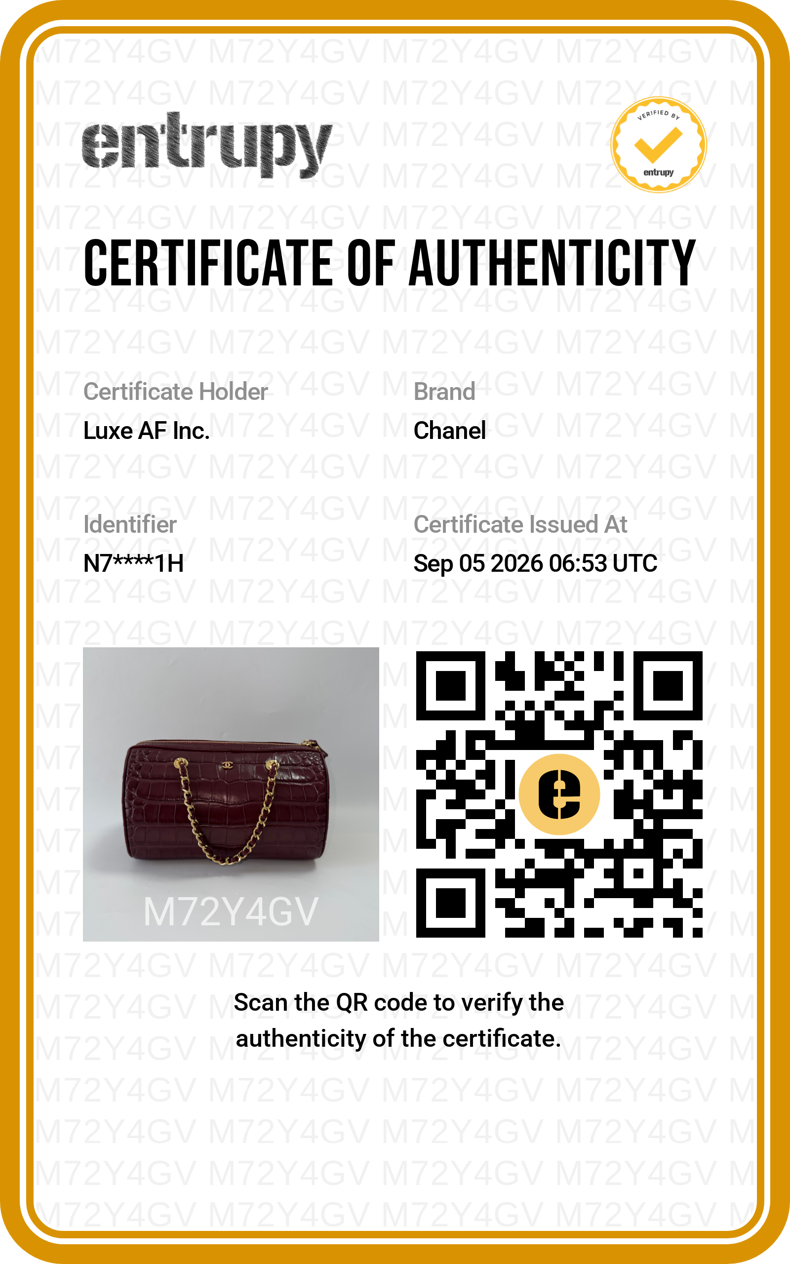 Chanel Timeless Classic Barrel Bag with Chain Burgundy Croc-Embossed Calfskin GHW