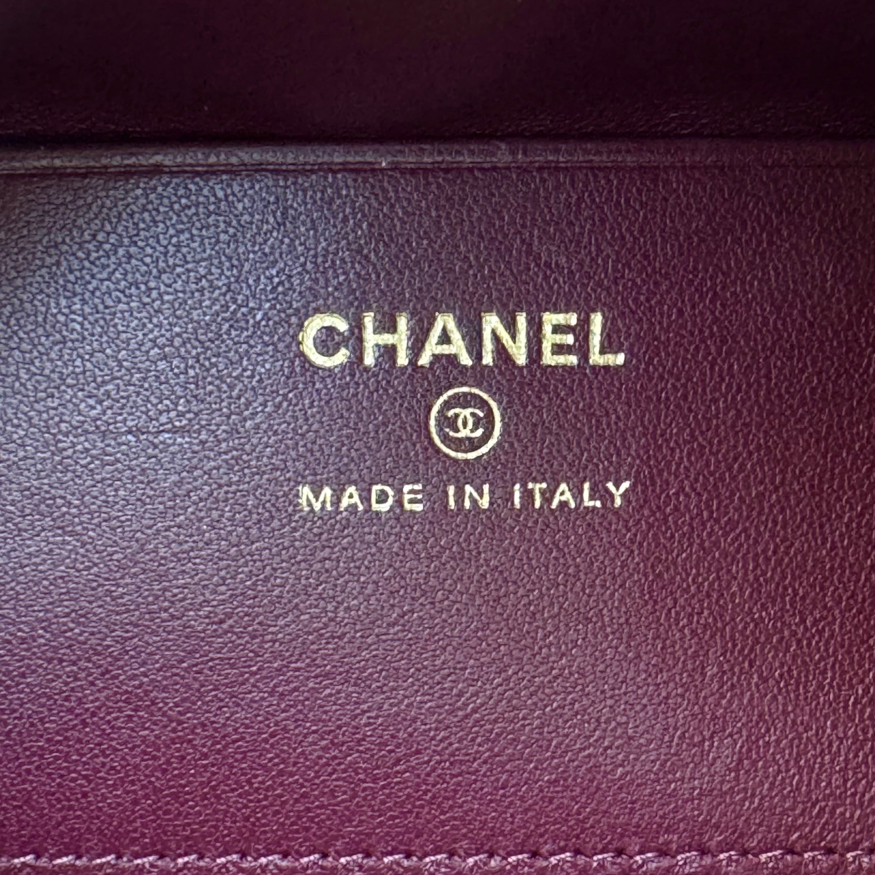 Chanel Timeless Classic Barrel Bag with Chain Burgundy Croc-Embossed Calfskin GHW