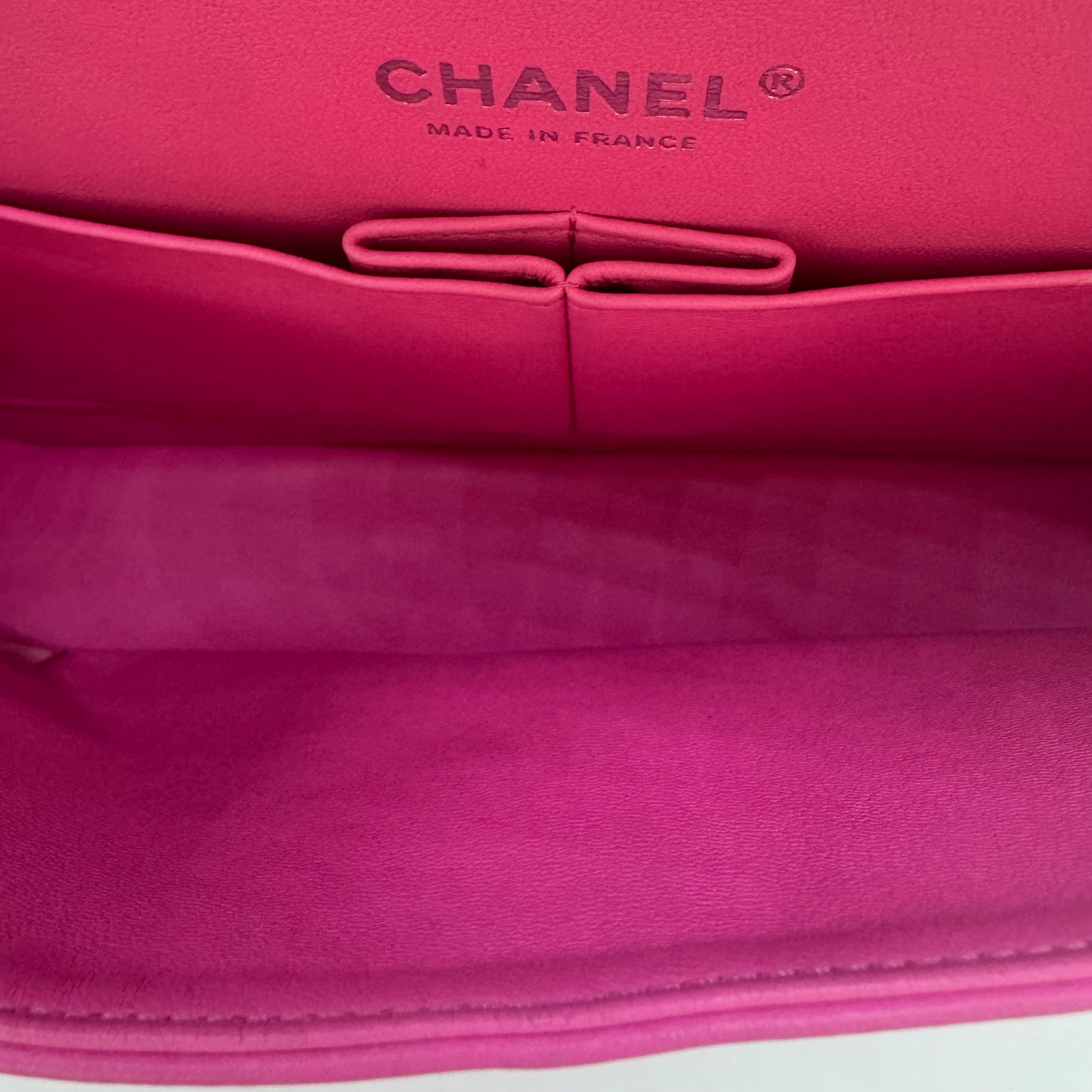 Chanel Classic Double Flap Jumbo Fuschia Caviar RHW