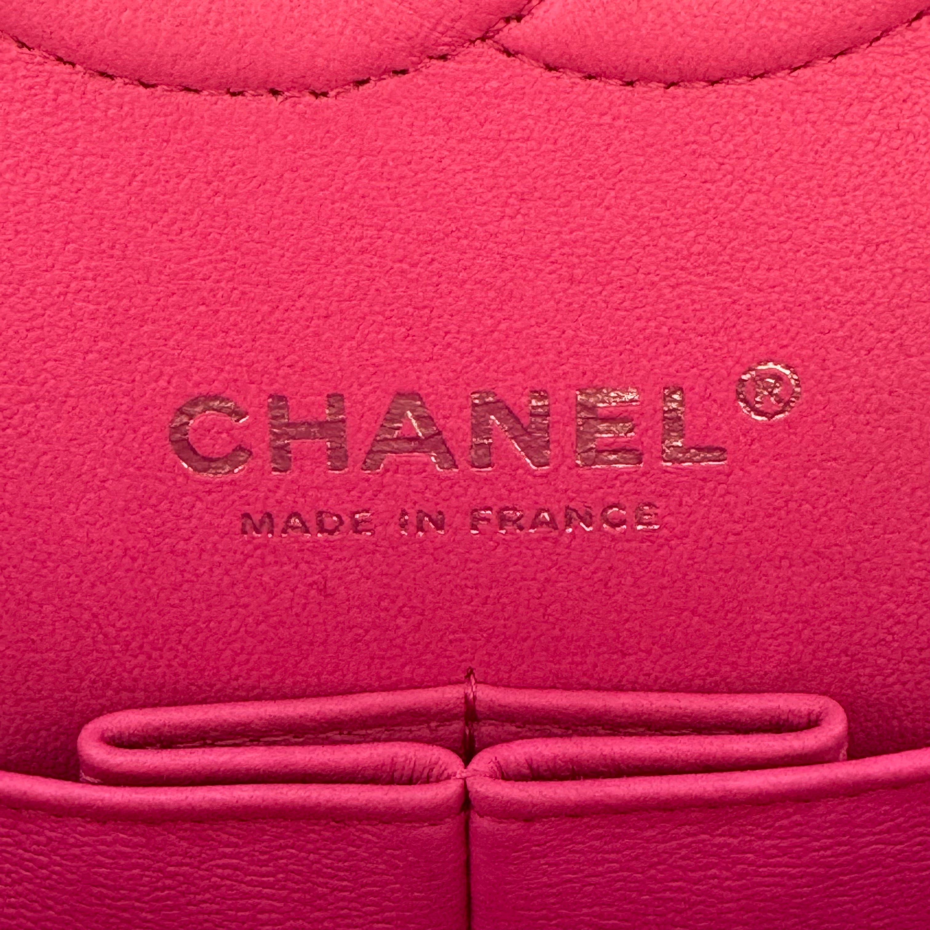 Chanel Classic Double Flap Jumbo Fuschia Caviar RHW