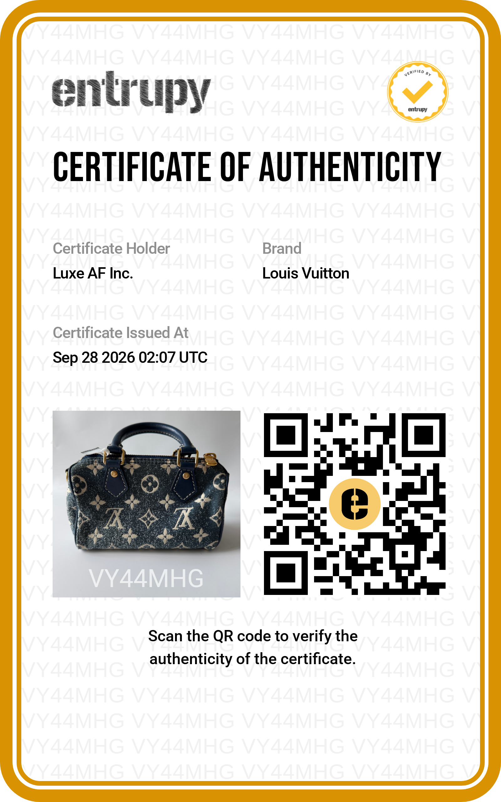 Louis Vuitton Nano Speedy Blue Monogram Denim GHW
