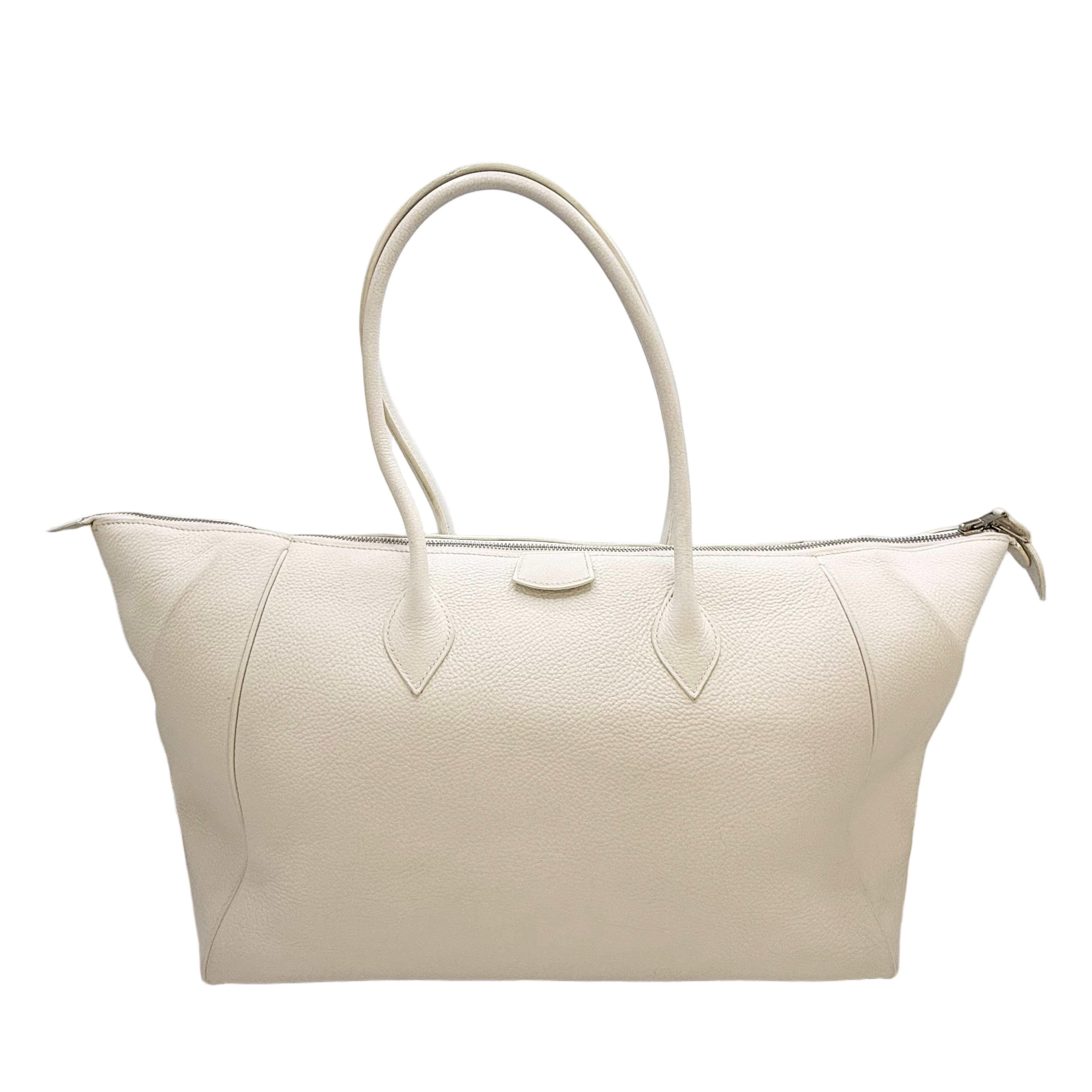 Hermès Paris Bombay 50 Large Tote White Taurillon Clemence PHW