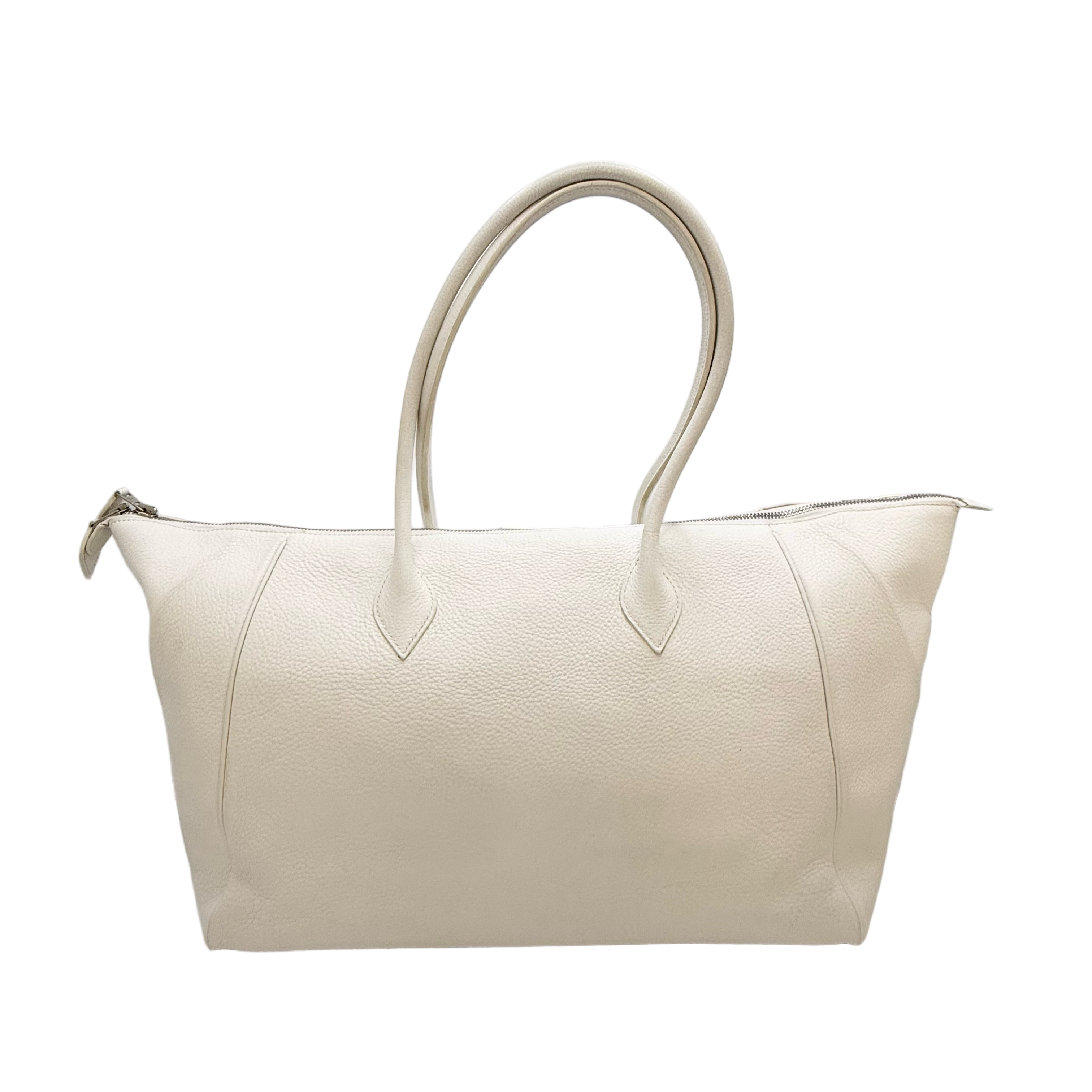 Hermès Paris Bombay 50 Large Tote White Taurillon Clemence PHW