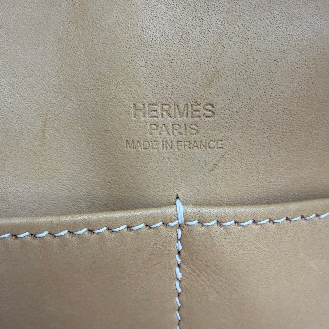 Hermès Paris Bombay 50 Large Tote White Taurillon Clemence PHW