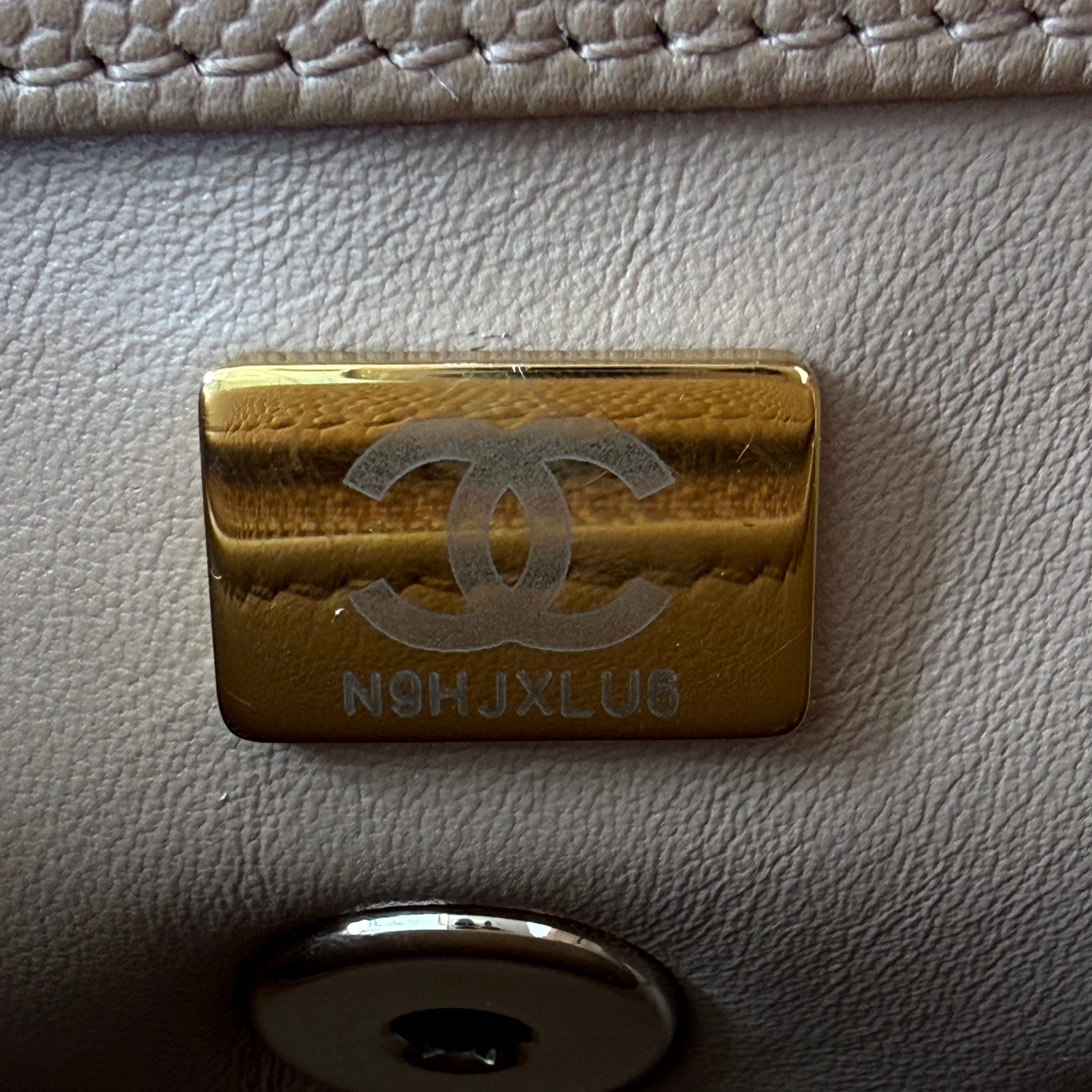 Chanel Coco Handle Mini Flap Bag Caramel Quilted Caviar LGHW