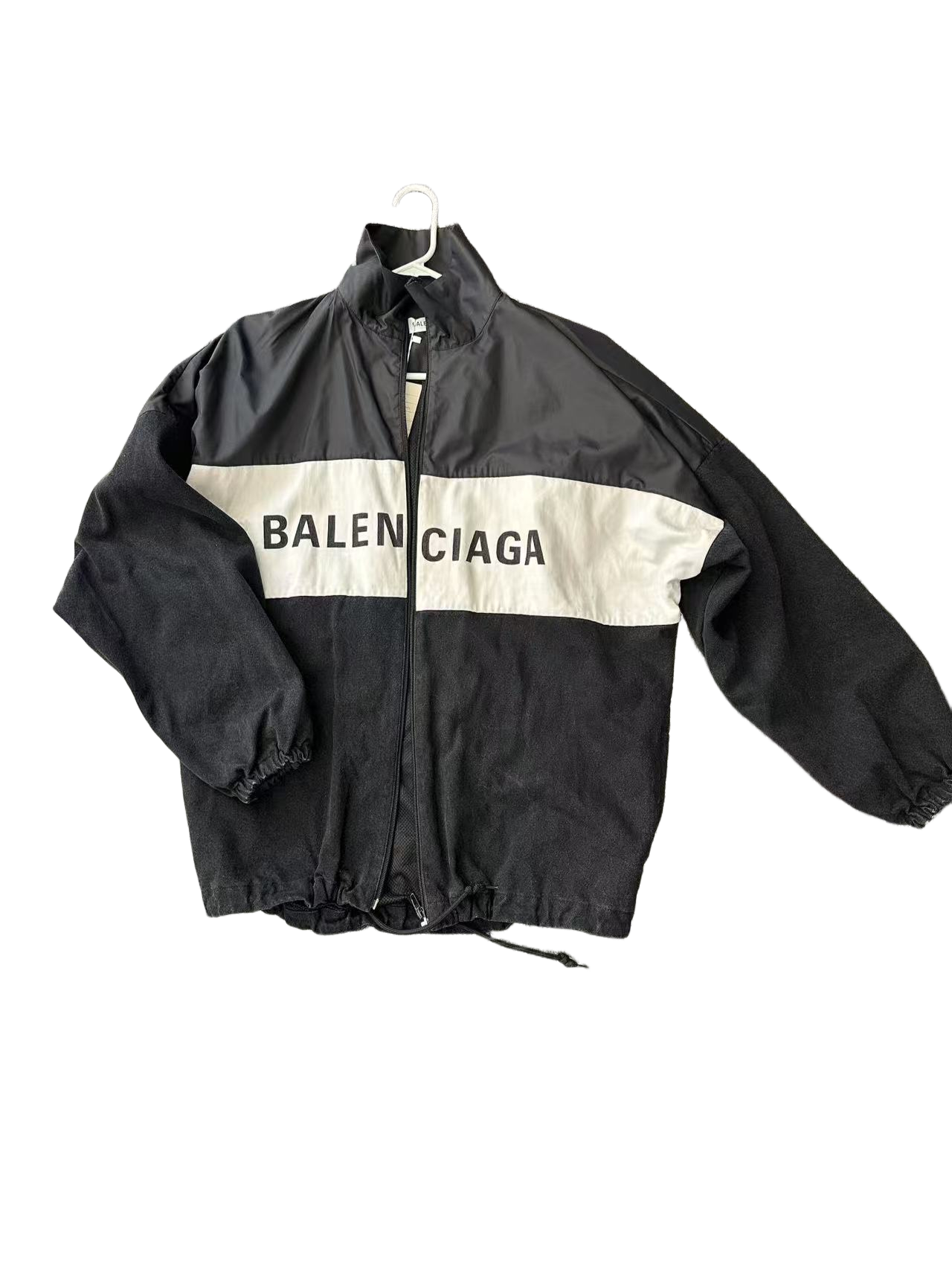 [eBay Live] Balenciaga Black & White Logo Windbreaker Track Jacket