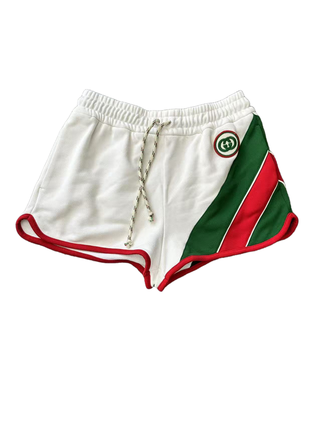 [eBay Live] Gucci White Athletic Shorts With Green & Red Stripes M