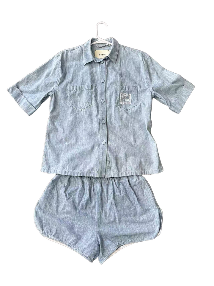 [eBay Live] Fendi Denim Shirt & Shorts Set 40