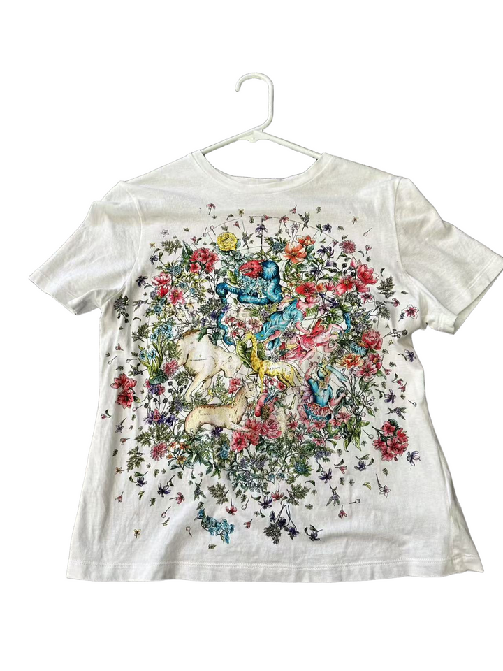 [eBay Live] Christian Dior White/Multicolor Floral Mythology Graphic T-Shirt 