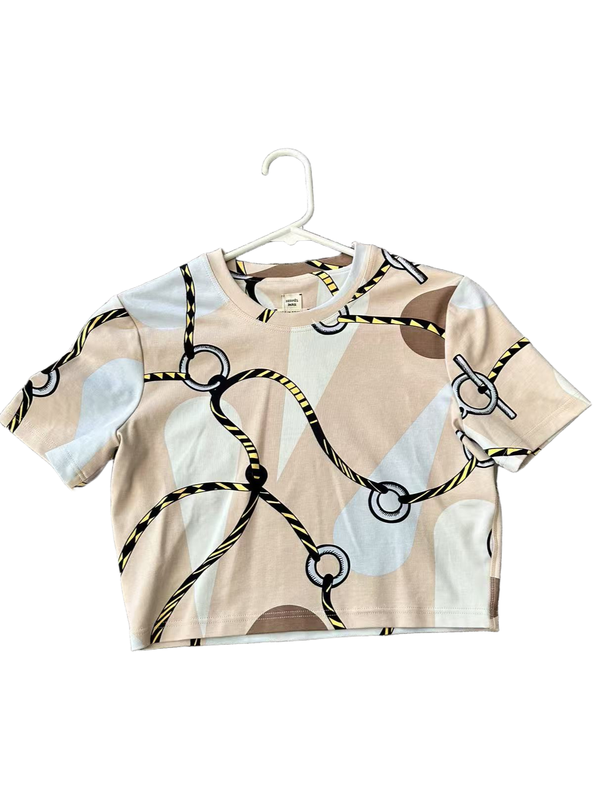 [eBay Live] Hermès Printed Crew Neck Crop Top 40