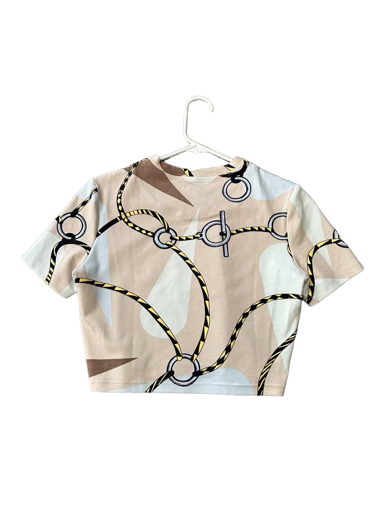 [eBay Live] Hermès Printed Crew Neck Crop Top 40