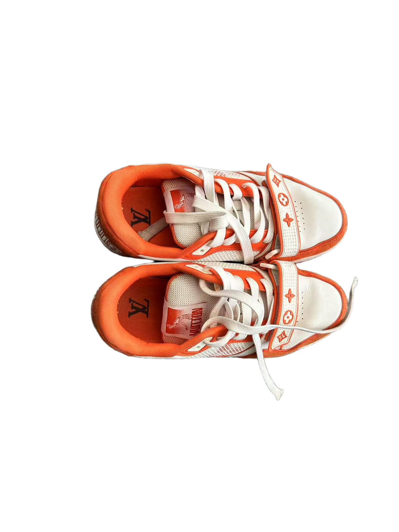 [eBay Live] Louis Vuitton Denim Monogram Orange White Trainers 5 1/2