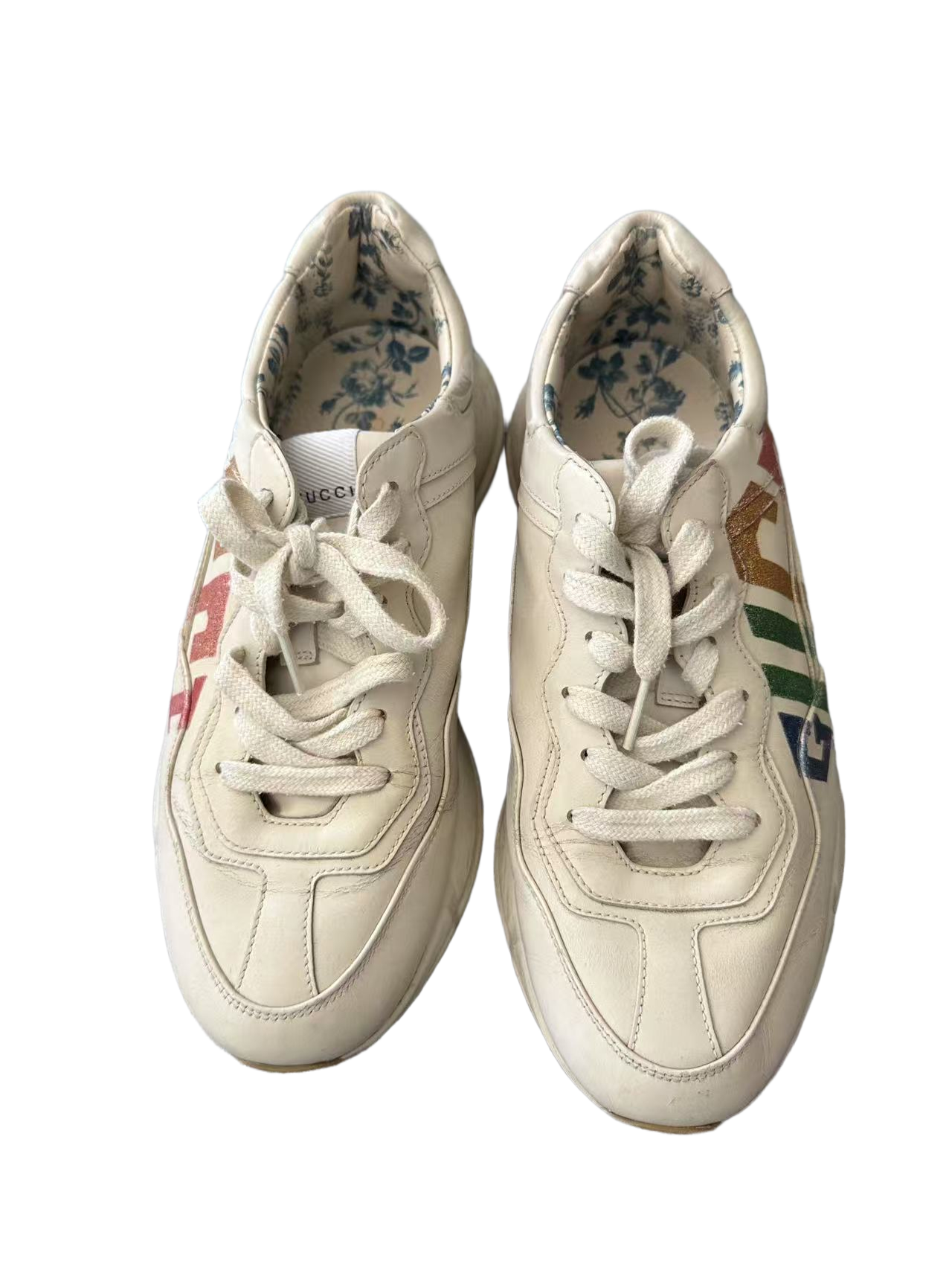 [eBay Live] Gucci Women’s Leather Multicolor Printed Chunky Sneaker37