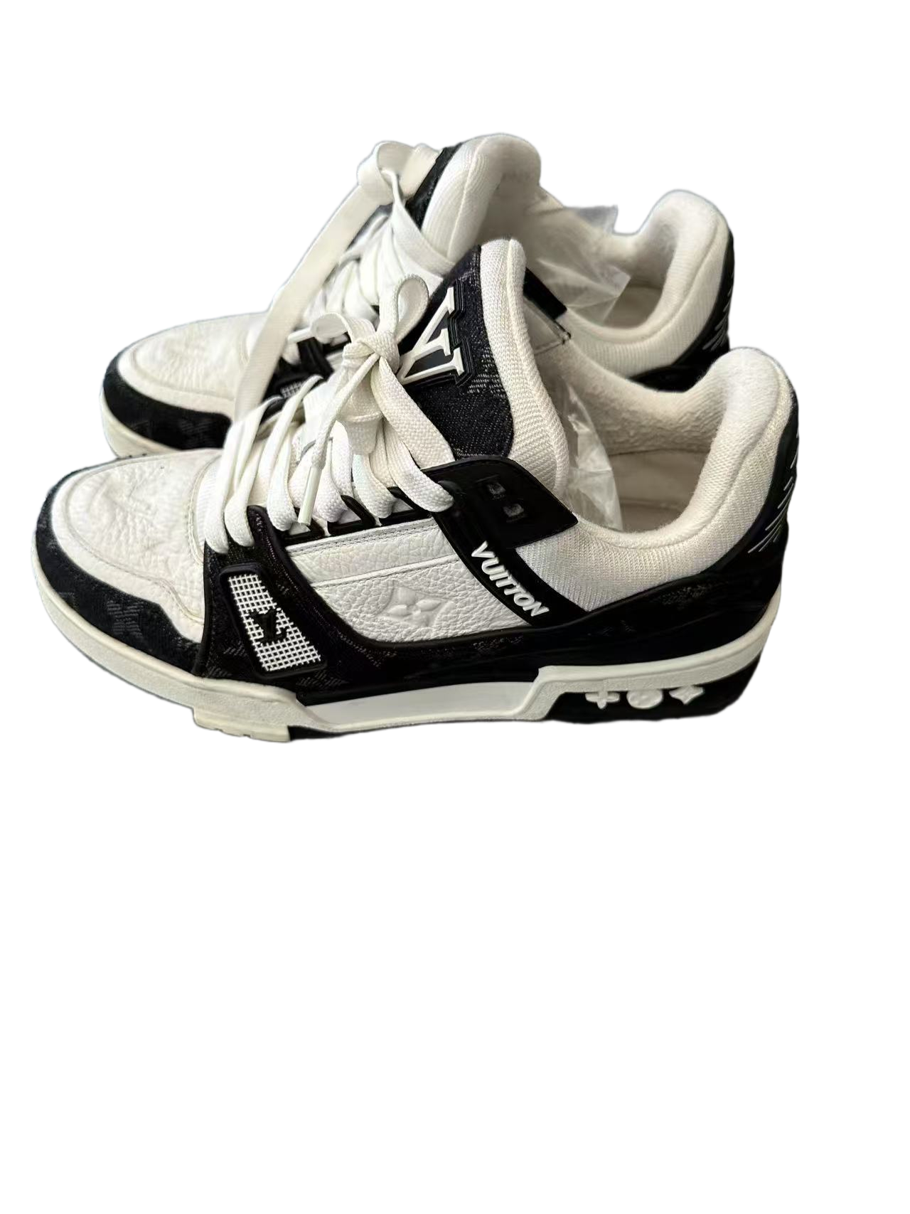 [eBay Live] Louis Vuitton Monogram Denim Mens LV Trainer Child Sneakers 2 1/2