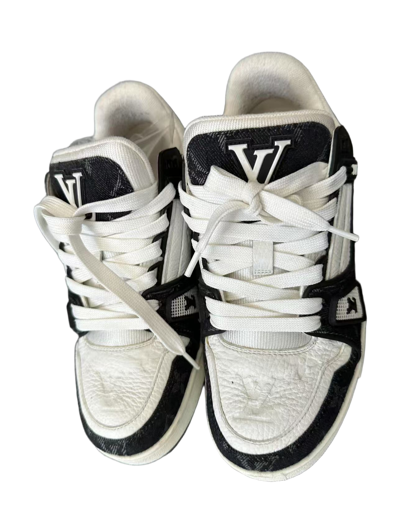 [eBay Live] Louis Vuitton Monogram Denim Mens LV Trainer Child Sneakers 2 1/2