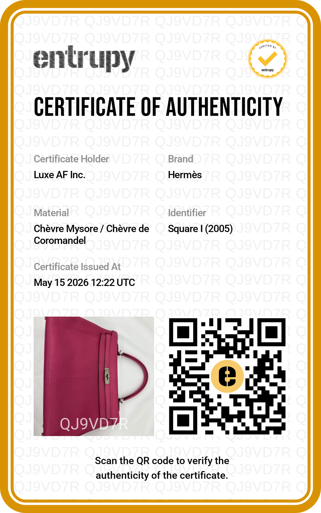 Hermès Kelly 35 Retourne Rose Shocking Chevre Leather PHW